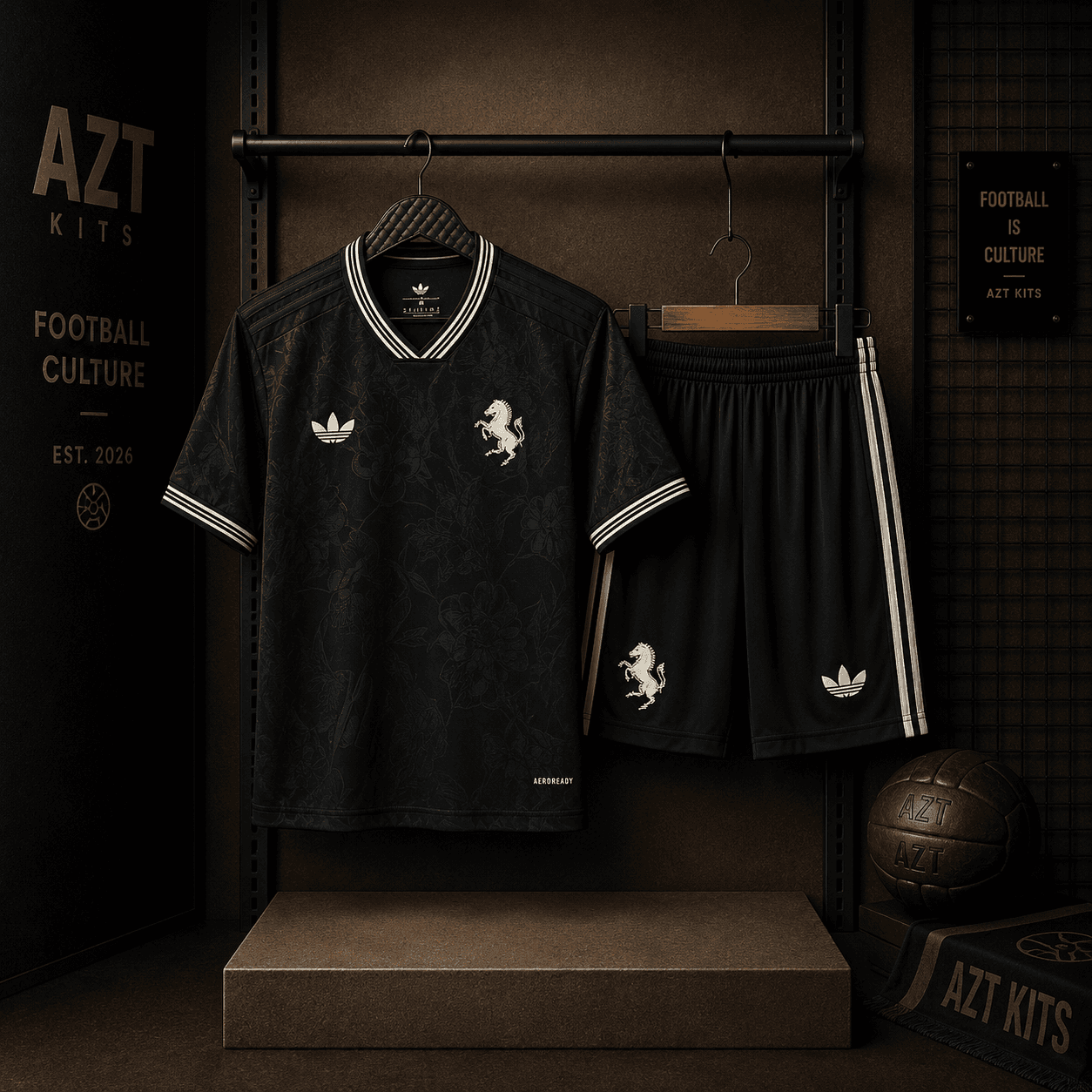 Juventus Adidas Originals Concept Kit — Black Floral Edition