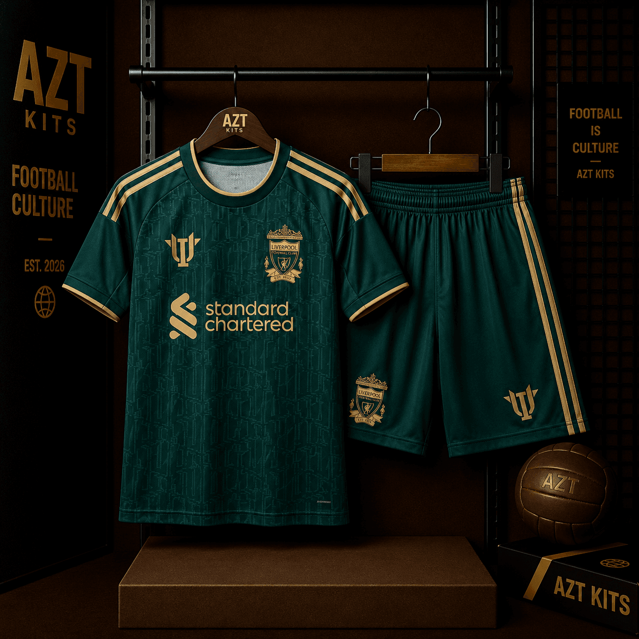 Liverpool Concept Jersey — Forest Green Gold Anniversary Edition