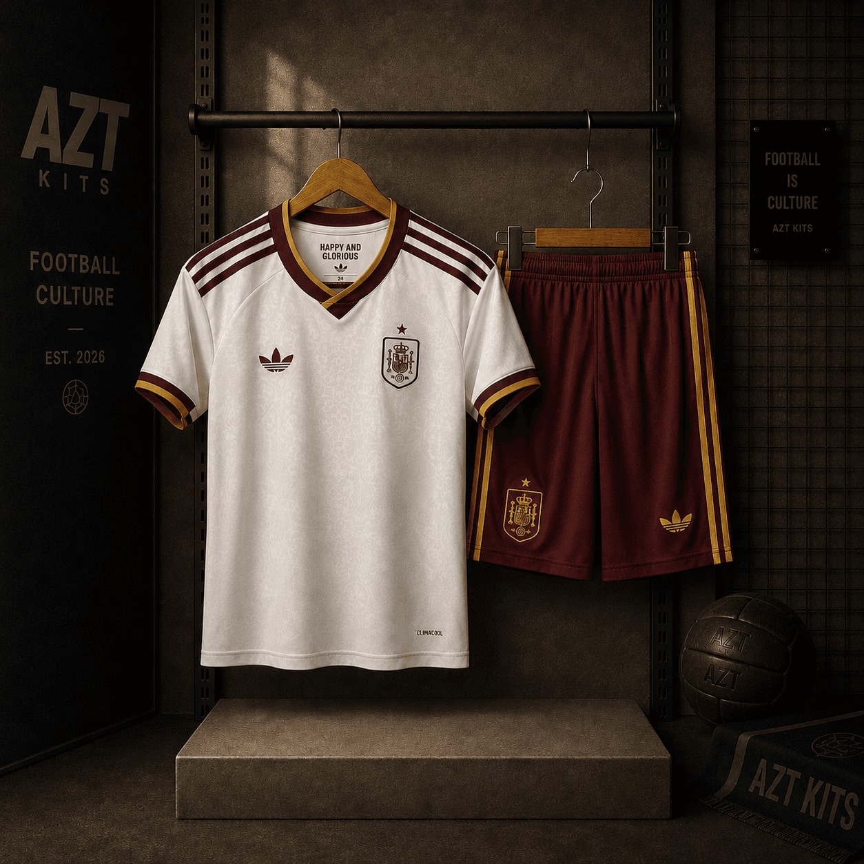 Spain 2026 Away Kit — Adidas Literary Manuscript Edition