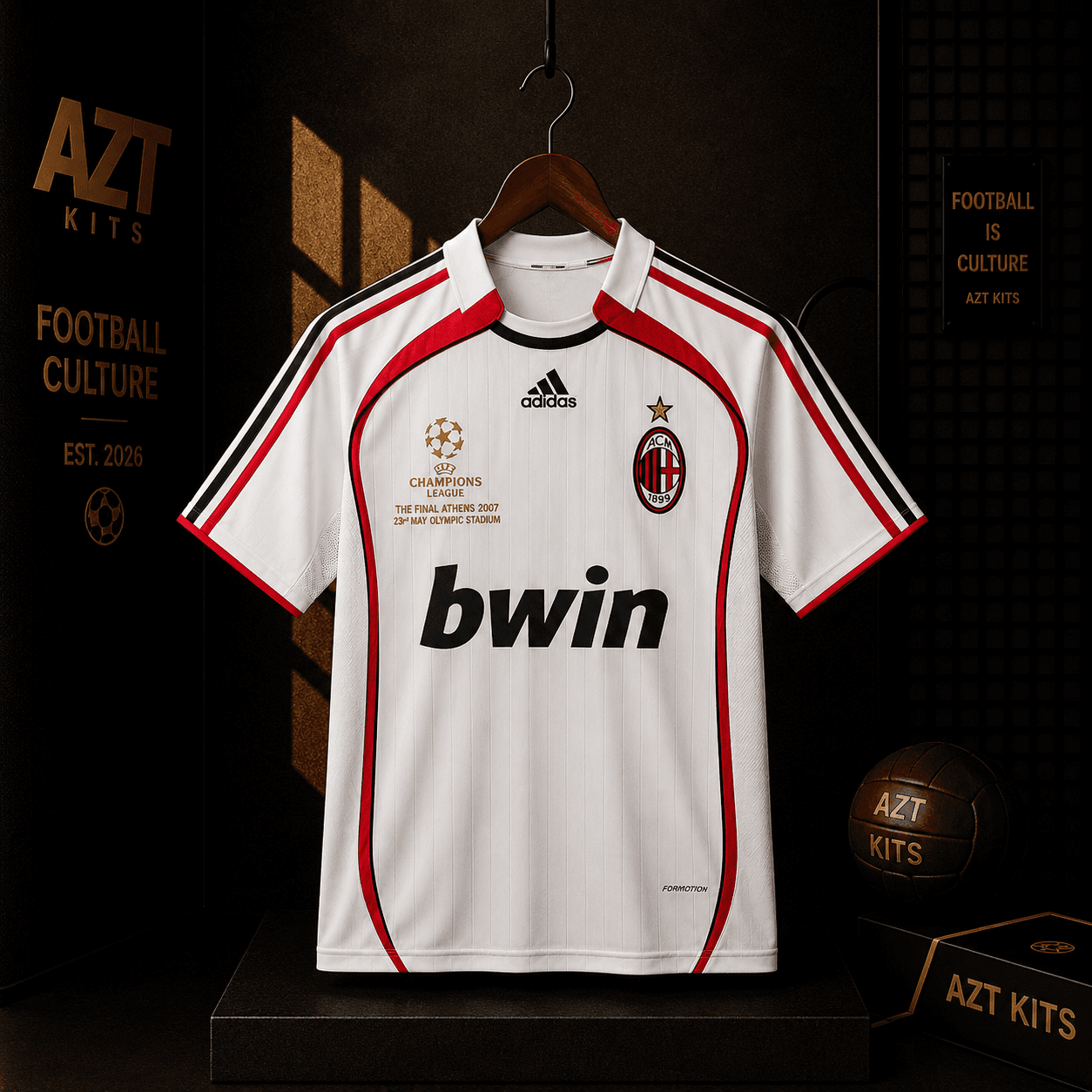 AC Milan 2006/07 Away Jersey — Kaká #22 Champions League Athens Edition