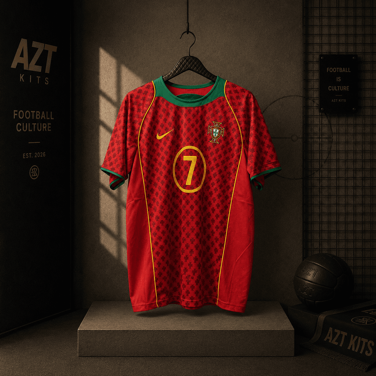 Portugal 2004 Home Jersey — Figo #7 Edition