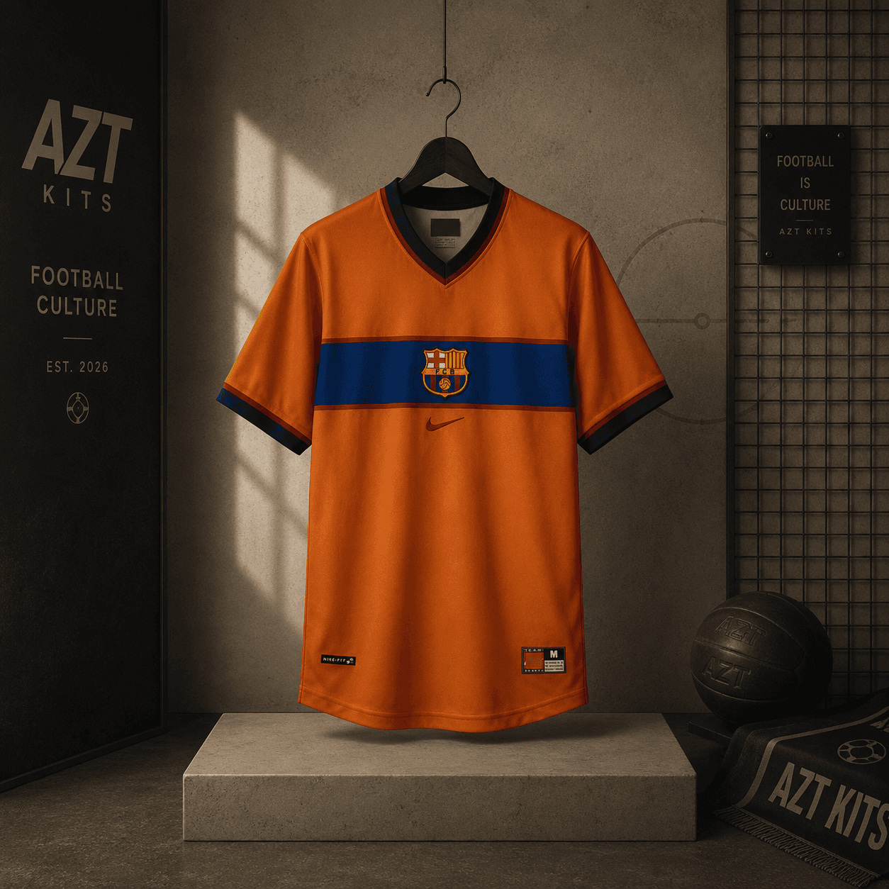 FC Barcelona 1997/98 Orange Away Concept Jersey