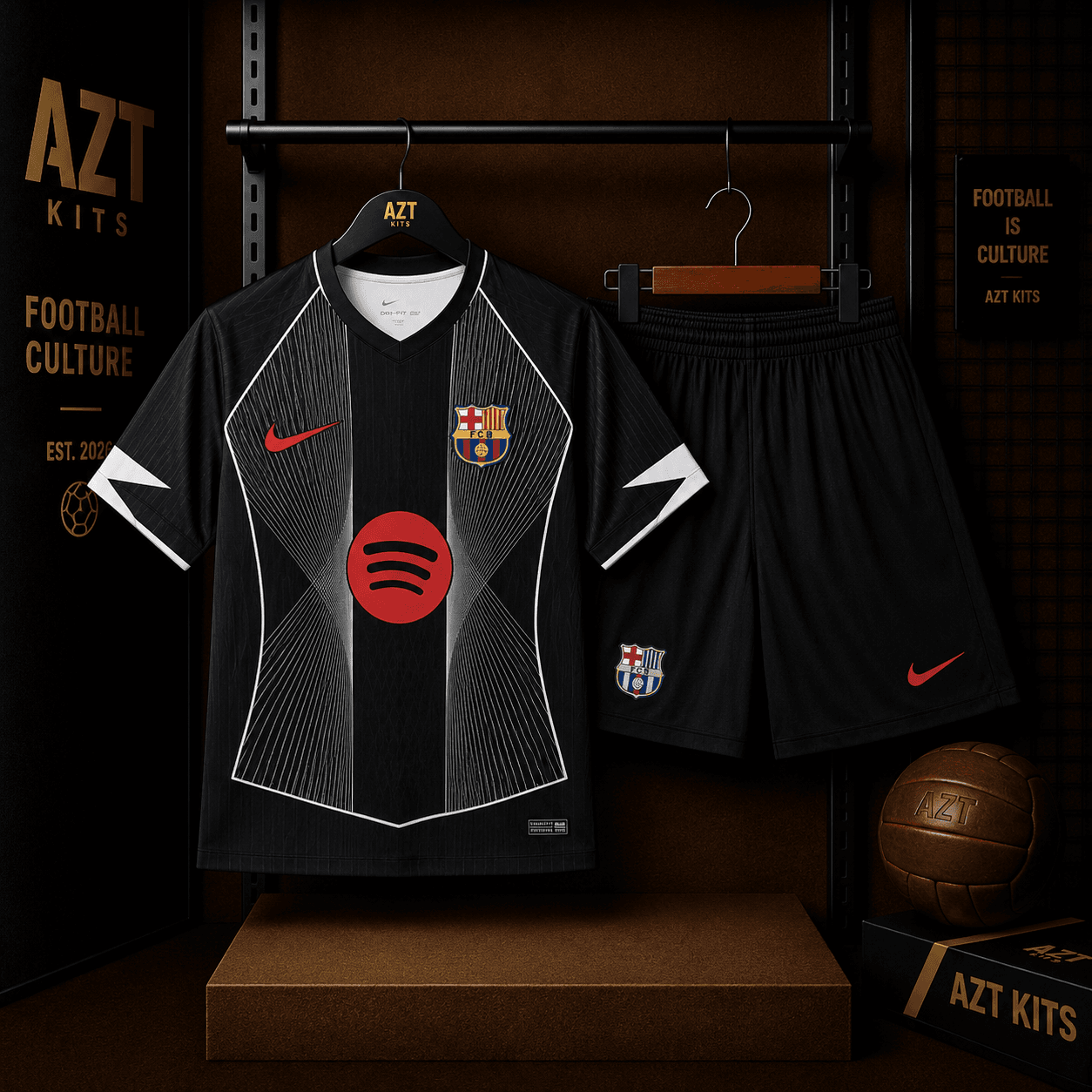 FC Barcelona Black Concept Jersey — Spotify Edition