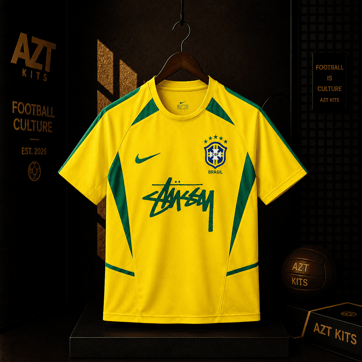 Brazil Concept Jersey — Yellow Nike x Stussy Collab Edition
