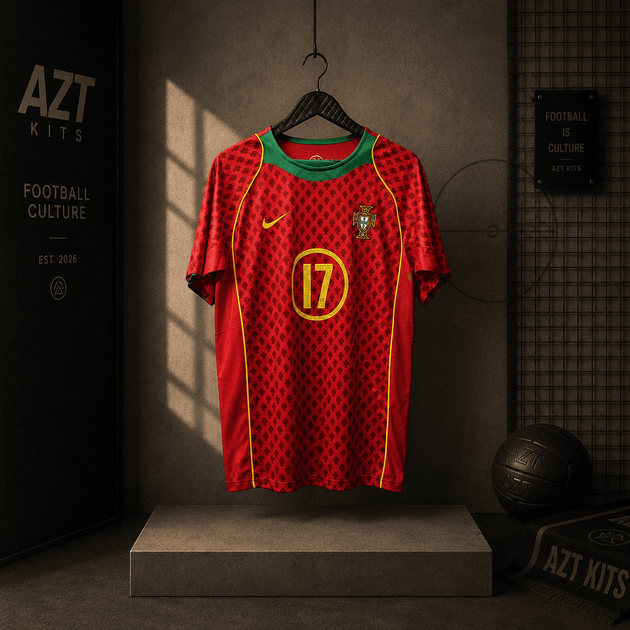 Portugal 2004 Home Jersey — C.Ronaldo #17 Edition