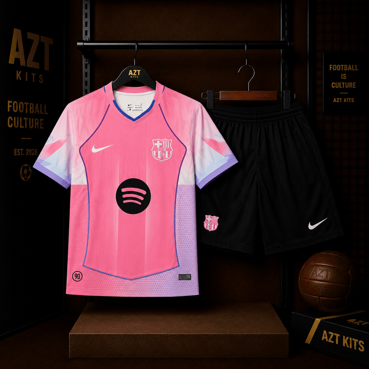 FC Barcelona Pink Concept Jersey — Spotify Edition