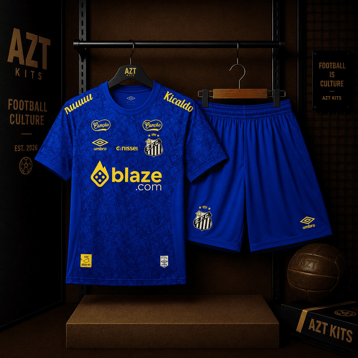 Santos FC 2024 Third Jersey — Electric Blue Edition