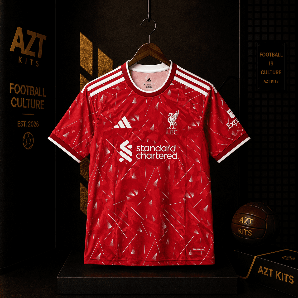 Liverpool 2026/27 Home Jersey — Adidas Standard Chartered Edition